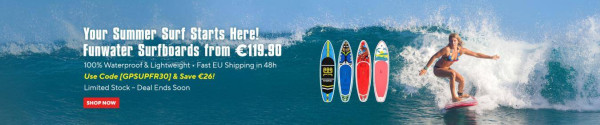 Proof of coupon - Gshopper - Gshopper cashback: Save €26 on Funwater Surfboards - Limited Stock - Expired