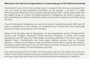 Welcome To Mothercare