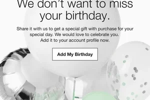 We’d love to celebrate your birthday.