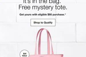 Get a free surprise tote with $95 order.