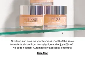 Buy 3 of the same formula and save 40%.