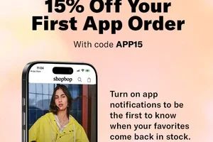 App exclusive: 15% off