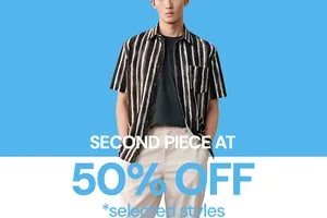 Your Second Piece is 50% OFF + Extra 15% OFF min. 3