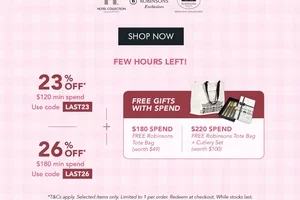 10.10 Ends Soon: Save Up to 26% Off Robinsons Collections
