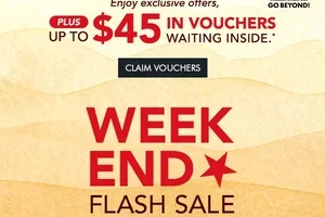 Claim Up to $45 in Weekend Flash Sale Vouchers