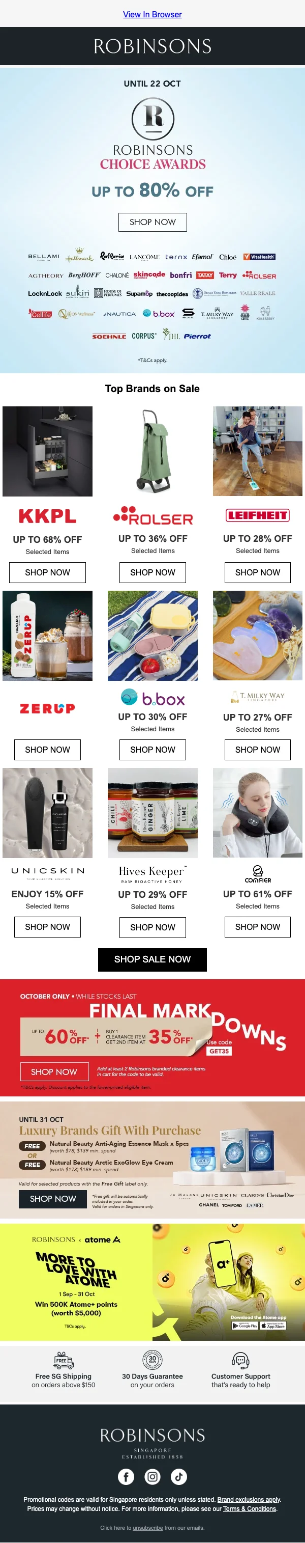Proof of coupon - Robinsons - Promo code: [[35% off]] on second clearance item when you buy two