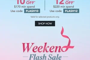Flash Into the Weekend With Up to 12% Off Savings