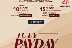 July Payday Treats: Enjoy Up to 15% Off!
