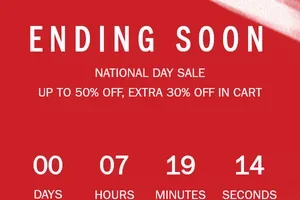 Final Hours to Enjoy 30% Off NATIONAL DAY SALE⏰