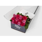 Mixed Mauve Purple And Bright Pink Roses Gift Box (ROA138)