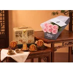 Pink Rose Signature Gift Box x Marriott Singapore Assorted Baked Mooncakes 4pcs Gift Set (ROAMAK03)