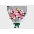 Blushed Harmony Mixed Flower Bouquet (ROA309)