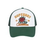 Flower Mesh Trucker Ball Cap - Green