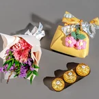 Petite Radiance Gift Set (Twilly Bag With Flowers, Chocolates & Charm)