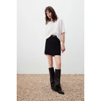 Textured Fabric V Neck Top