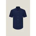 Lyocell Cotton Seersucker Comfort Fit Short Sleeve Casual Shirt