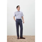 Wrinkle-Free Stripe Digital Print Comfort Fit Oxford Short Sleeve Casual Shirt