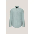 Linen Blend Comfort Fit Stripe Casual Shirt