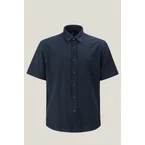 2-Side Brush Comfort Fit Check Short Sleeve Casual Shirt