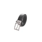 35mm Black Genuine Split Leather Reversible Belt [Without Buckle]
