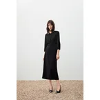 Pleat Detail Round Neck Blouse