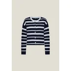 Round Neck Stripe Cardigan