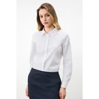 Non-Iron Cotton Blend Poplin Long Sleeve Shirt