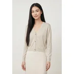 Sheer V-Neck Slub Cardigan