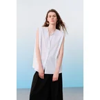Folded Side Panel Round Neck Short Sleeve Shirt