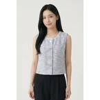 Knit Tweed Regular Fit Vest
