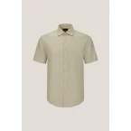 2-Side Brushed Smart Fit Short Sleeve Casual Shirt