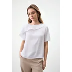 Asymmetric Draped Regular Fit Blouse