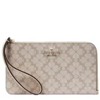 Kate Spade Lucy Spade Flower Medium L-Zip Wristlet in Dark Mushroom Cap Multi KG487