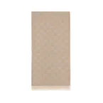 Gucci GG Supreme embroidered wool Scarf - Camel/Ivory