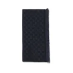 Gucci GG Supreme embroidered wool Scarf - Black/Light Grey