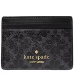 Kate Spade Signature Spade Flower Small Slim Card Holder - Black KI371