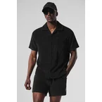 Coastal Terry Button Up - Black