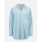 Logo Print Loose-fit Denim Blouse