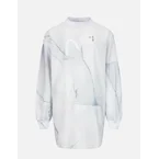 Mock Neck Marble-pattern Print Dress