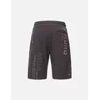 Logo and Slogan Print Sweat Shorts