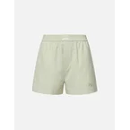Slogan Embroidery Wool-blend Shorts