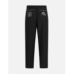 Seagull Embroidery Striped Taper Fit Woven Pants