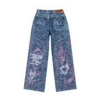 Pink Burn-Out Jeans