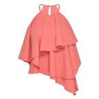 Tiered Asymmetric Halter Top