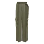 Belted Wide-Leg Cargo Pants
