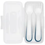 OXO Tot On-the-Go Plastic Fork and Spoon Set with Travel Case