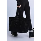 Waterproof Puffer Tote Bag in Black