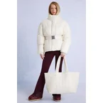 Waterproof Puffer Tote Bag in Ice
