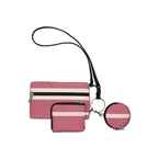 Multi Pouch Wristlet Mauve/Peach Blush/ Black