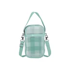 Sheer Mini Phone Crossbody Green Field Gingham Sheer